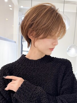 ロンドエニカ 大宮(Lond enika) 黒髪カタログ/ショート/オリーブグレー/小顔に見せるヘア☆126