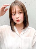 クラゲヘアーオリーブグレー小顔ココアベージュ#516f1203