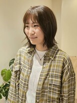 アン アイズ(ann EYES)&nbsp;レイヤーボブ前髪ありイメチェン20代30代40代50代水素カラー