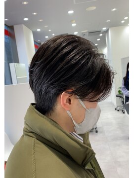 オーシャントーキョー 仙台(OCEAN TOKYO) フェザーショートニュアンスパーマセンターパートツーブロック