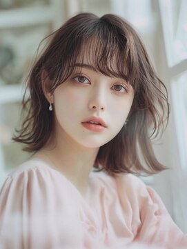 プラス セカンド ヘア(Plus 2nd) ショコラブラウン×外ハネミディアム