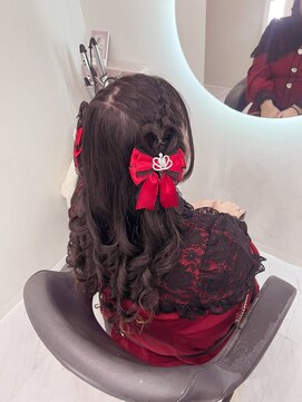 クラン 梅田店(clan) 編み込みハートハーフツイン