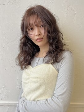 テンバイシオミエイチ(10 by shiomi H) ラベンダーベージュ/ウェーブ/顔まわりレイヤー