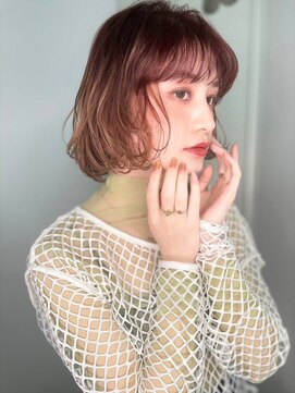 COVER HAIR ACADEMY 北浦和【カバーヘア アカデミー】北浦和西口店【4/6 OPEN(予定)】 ミルクティーピンクくせ毛風エアリーボブp1北浦和20代30代40代