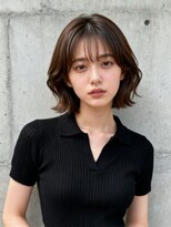 エイチ ウルフカット 大阪梅田(811) レイヤーボブヘアカラーバレイヤージュ50代くるみちゃんヘア