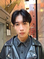 メンズヘア ガーデン 銀座(Men's hair GARDEN)&nbsp;センターパート曲がる縮毛矯正フェザーパーマ銀座一丁目