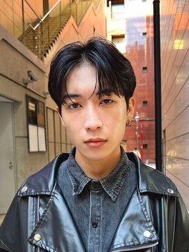 メンズヘア ガーデン 銀座(Men's hair GARDEN) センターパート曲がる縮毛矯正フェザーパーマ銀座一丁目