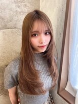Moalana 名古屋 栄/髪質改善/縮毛矯正/レイヤー【モアラナ】&nbsp;オリーブベージュ/レイヤーカット/顔周りレイヤー/シースルー