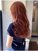 オレンジブラウン/ブリーチなしダブルカラー/ブリーチなし/堀場