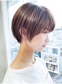 ショートボブ_カーキグレージュマッシュショート_8705