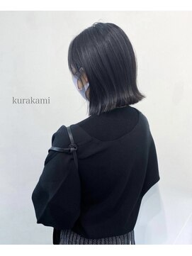 モアナバイヘッドライト 曽根店(Moana by HEADLIGHT) Moana#ネイビー#ブルーグレージュ#結べるボブ