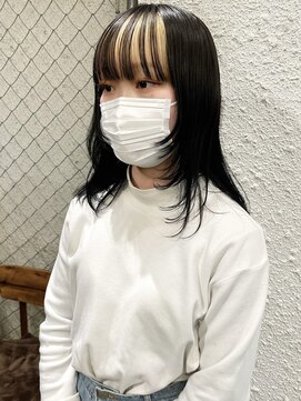 マジコ 下北沢本店(Magico) ダブルカラーミルクティーベージュカラーインナーカラーブリーチ