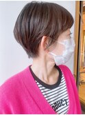 【morio原宿】耳かけショート　襟足短め　前髪あり　くびれ