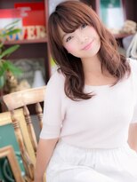 カバーヘア ブリス 上尾西口店(COVER HAIR bliss)&nbsp;くせ毛風シースルーカール好感度セミディc4上尾20代30代40代