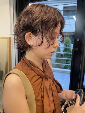 サンド 表参道(sand) ショートボブパーマ20代30代40代イヤリングカラー大人可愛い