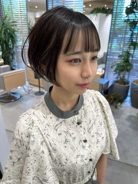 ステアケース 武蔵小杉店(stair:case) 【馬場】大人ハイライトベージュインナーカラーショートボブ