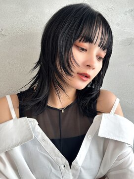 ラフィス ヘアー ピース 広島祇園店(La fith hair peace) 【La fith】シアーブラック×レイヤーカット