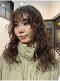 ロングパーマ/パーマ/くるくるパーマ/大きめカールパーマ