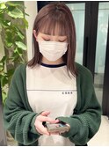 【YOKE】オン眉切りっぱなしボブ結べるボブピンクベージュ