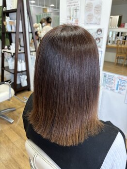 ナチュラル(Natural)の写真/【今話題の髪質改善◎】髪質に合わせた施術でデザインカラーも楽しみながら艶髪ストレートになれる♪