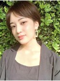 上品☆フェザーショート◎くすみベージュ◎本厚木20代～50代