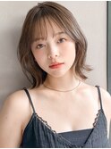 外ハネボブエアリーカール前髪うる艶髪艶感シースルーバング
