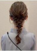 #メッシュ　#編み込みヘアアレンジ