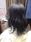 20代30代40代大人可愛いゆるふわセミディ顔回りレイヤー黒髪暗髪