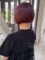 パル バイ ラベスト(Pal by lovest) 前下がりボブ×深みカラー◎ベリーレッド