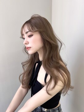 ボタン ハカタ(VOTAN hakata) 【前田七音】レイヤーカット/オリーブベージュ/ダブルカラー