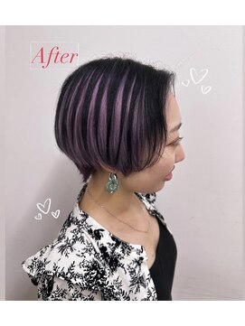 ローズ(ROSE) ブラック × パープル × アンブレラカラー