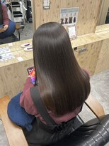 ヌープヘアーアイス(NUUP.hair ici)&nbsp;美髪ストレート×髪質改善◎艶髪ロングショコラブラウン