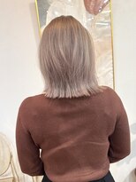 ラニヘアサロン(lani hair salon)&nbsp;ミルクティーベージュ/ブリーチ/ダブルカラー/ハイトーン/ボブ