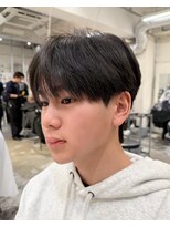 ノラ シブヤ(NORA)&nbsp;シースルーマッシュメンズヘア刈り上げなしダウンパーマ