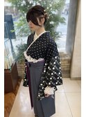袴スタイルヘアアレンジゆるふわシニヨン