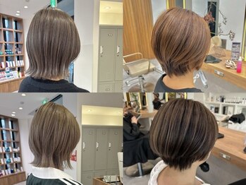 ケンジ 湘南台(KENJE)の写真/顔周りで差がつく、小顔ショート。骨格に合わせて自然な丸みと立体感を作り360°美しいシルエット/湘南台