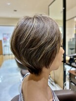 ユニックス イオンモール川口前川店(UNIX)&nbsp;【40代髪型・50代髪型】上品ショートボブ × ハイライト