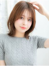 アン 綱島(un)&nbsp;【ミディアムレイヤー】ミルクティーベージュ　ヘルシースタイル