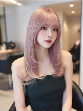 サロンドアイ(salon de i) ハイトーンレイヤー × ピンクベージュ