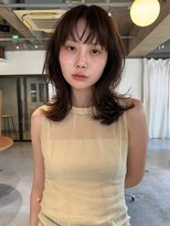 パーク ヌース(PARK/NOOS)&nbsp;大人可愛いくびれヘアミディアムレイヤー透明感カラー
