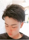 〈サルビア美畑町〉スキンフェードコンマヘアアップバング