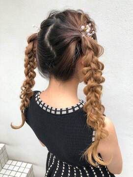 フロート 小阪店(float) アレンジ_マロンベージュ Aラインボブ かきあげ