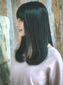 ヘアアンドメイク ルナルナ 山形嶋店(LUNALUNA)の写真/1人1人の髪質に合わせたトリートメントで、柔らかな質感が手に入る。思わず触れたくなる愛されヘアに♪