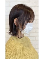 ビス ヘア アンド ビューティー 西新井店(Vis Hair＆Beauty)&nbsp;10代20代前下がり外ハネボブ艶髪ピンクブラウン