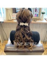 【W-ワット-原宿店】大人かわいいブライダルハーフアップ