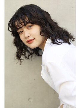 アンバースデー(UNBIRTHDAY) 柔らかダークグレージュパーマヘア●20代30代【HIYORI】