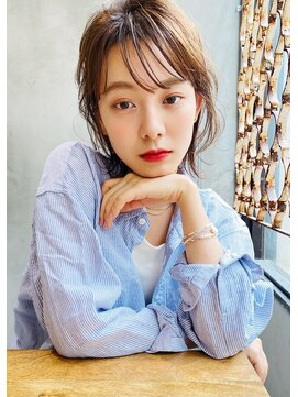 エイミー(Aimee) Aimee 町田　シースルーバング×マロンブラウン