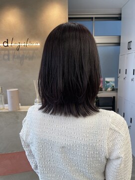 サンド 鹿児島中央(sand) @ayumi_sand ボブレイヤー　レイヤーカット　ラベンダーブラウン