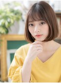 シースルーバング艶カラー前下がり大人ボブc5戸頭20代30代40代