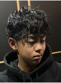 スパイラルパーマ　マッシュ　パーマ　メンズ